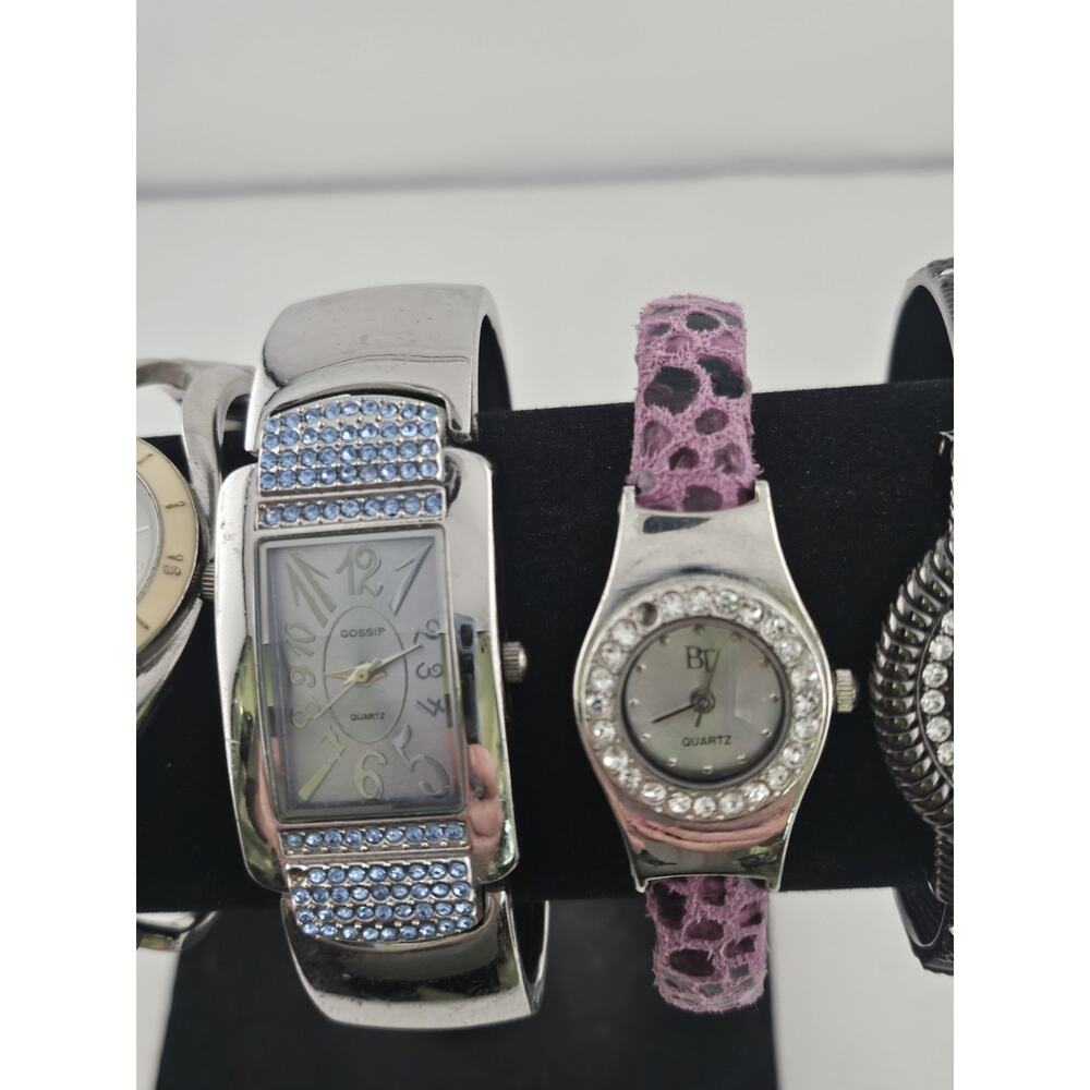 Lot Of 8 Assorted Nice Ladies Cuff Bangle Watches Not Tested As Is - Picture 3 of 10